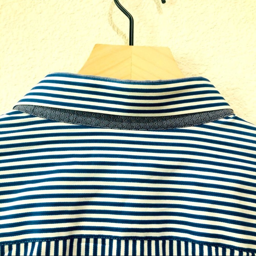 Ted Baker Blue Stripes Button Down Shirt. Size 6. - Picture 7 of 7